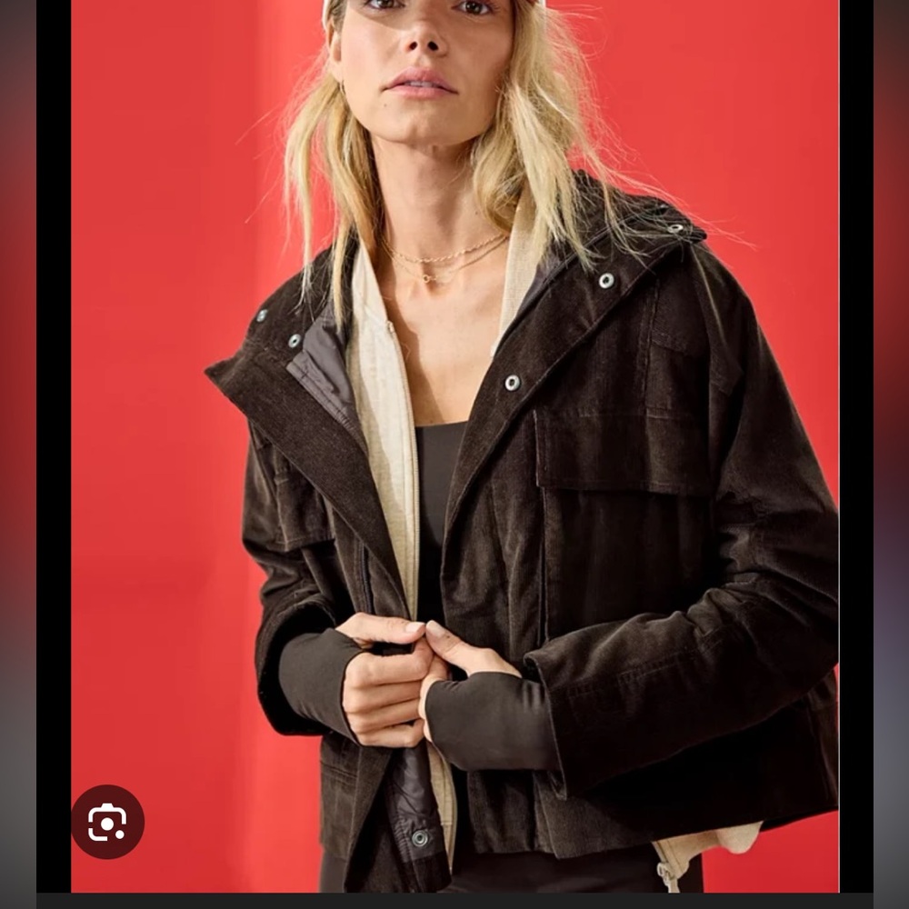 Offline by Aerie Cropped Brown Corduroy Jacket